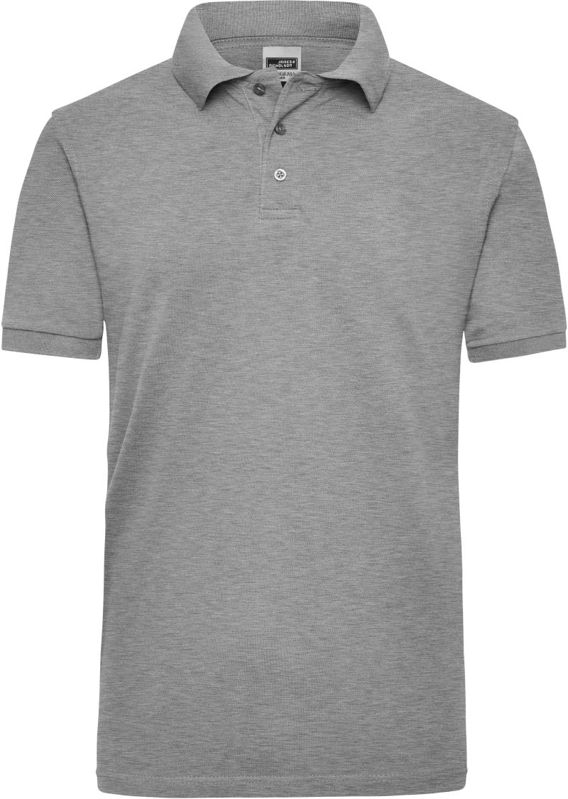 Levně Pánské pracovní piqué polo z těžké bavlny - grey heather