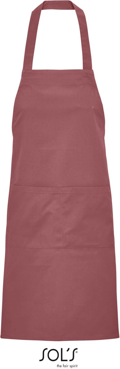 Levně Bio zástěra s laclem - ancient pink