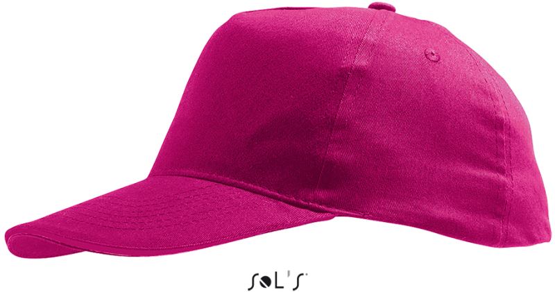 Levně Dětská 5 panelová kšiltovka - fuchsia