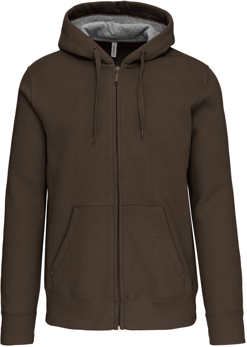 Levně Mikina s kapucí z těžké bavlny - dark khaki