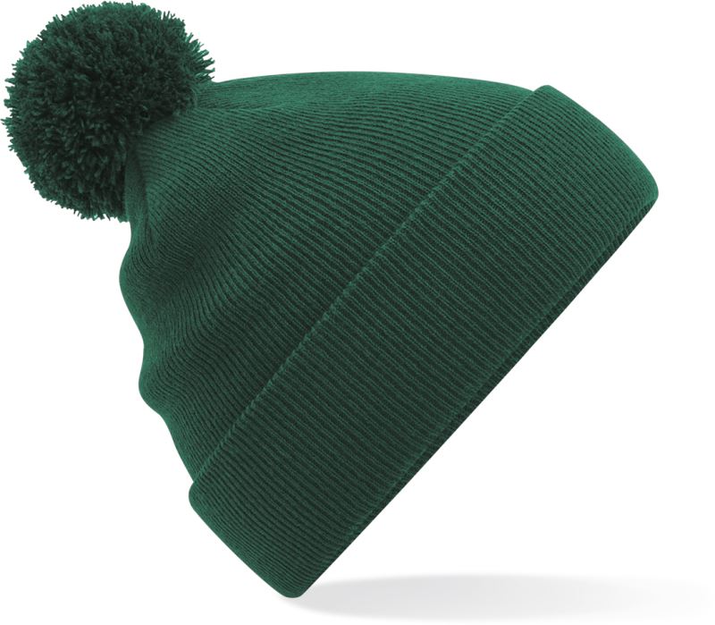Levně Originální čepice s bambulí - bottle green