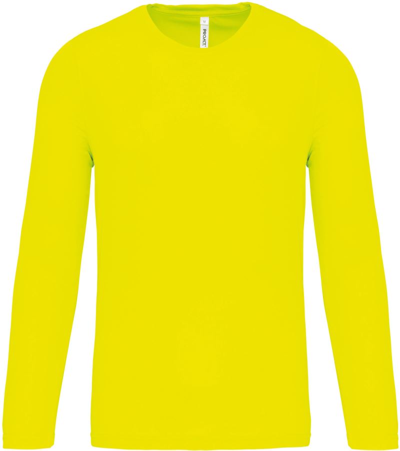 Levně Sportovní tričko s dlouhým rukávem - fluorescent yellow