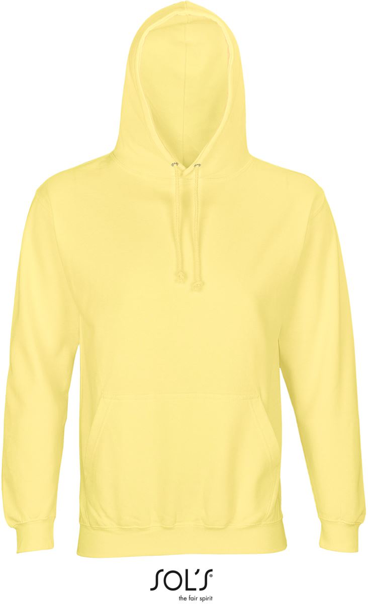 Levně Unisex mikina s kapucí - light yellow