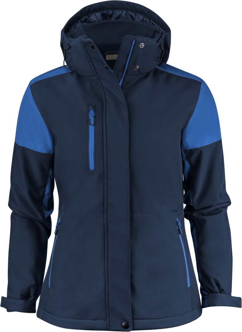 Levně Dámská zimní softshellová bunda - navy/cobalt