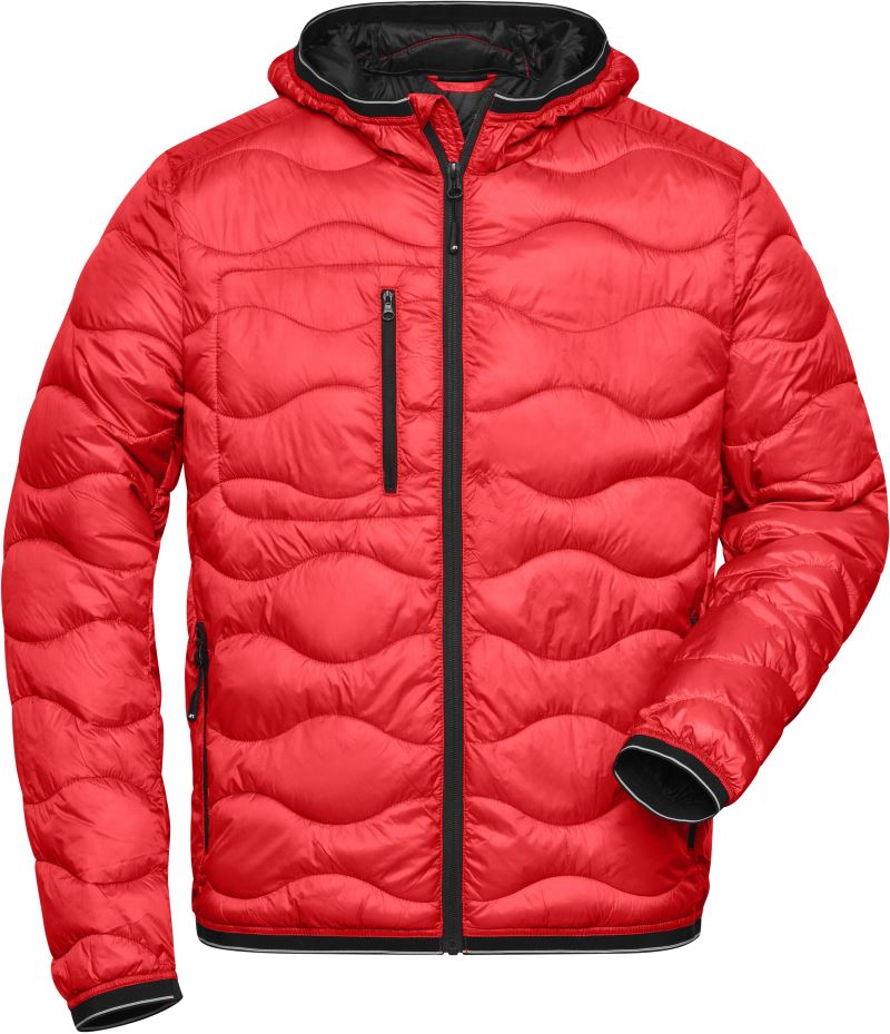 Levně Pánská prošívaná bunda - red/black