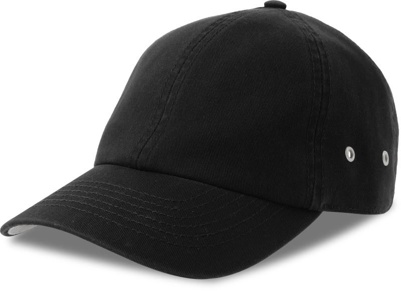 6 panelová baseballová kšiltovka - black