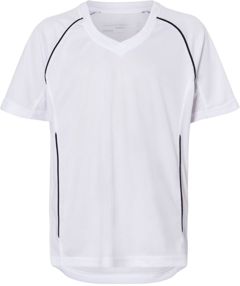 Levně Dětské týmové tričko - white/black