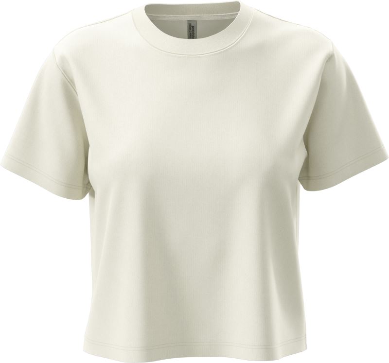 Levně Těžký dámský crop top - bone