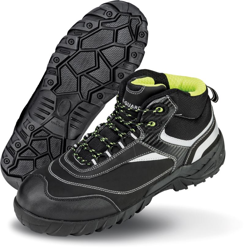 Levně Bezpečnostní boty "Blackwatch" - black/silver