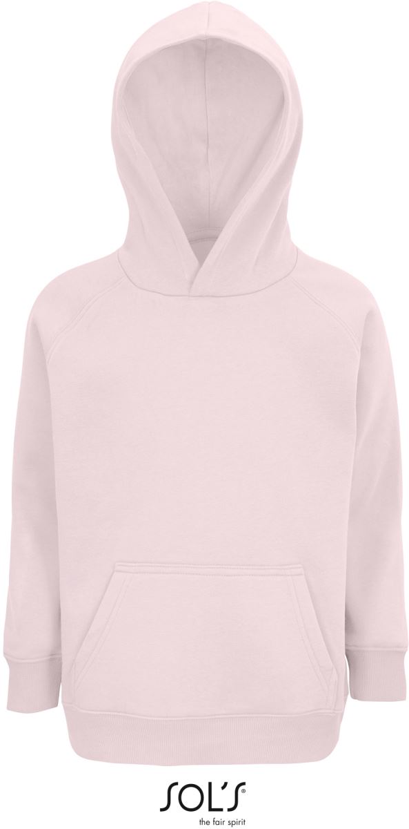 Levně Dětská raglánová mikina s kapucí z bio bavlny - pale pink