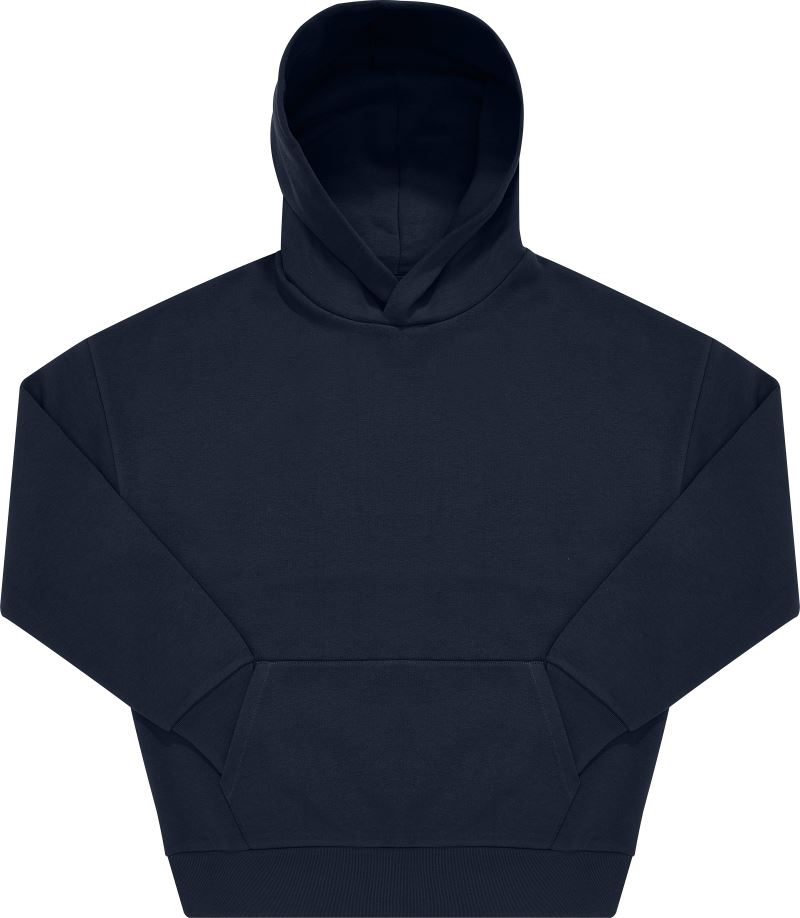 Oversize mikina s kapucí z těžké bavlny - navy