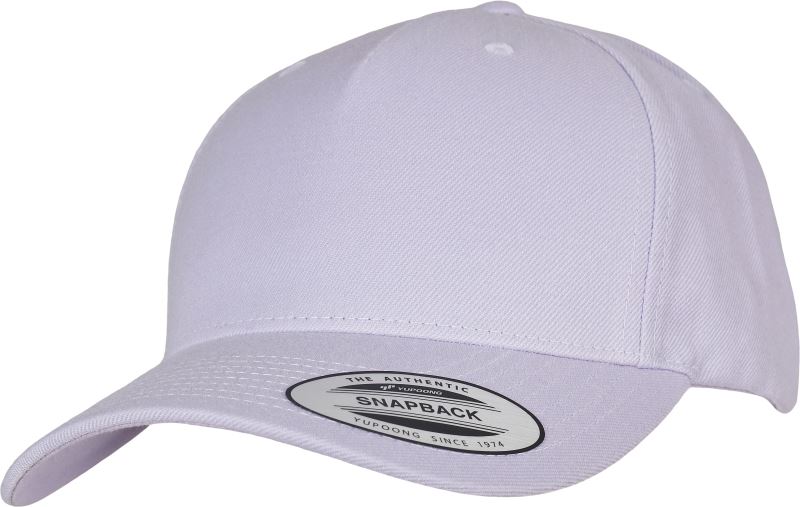 Levně 5 panelová Snapback kšiltovka - light purple