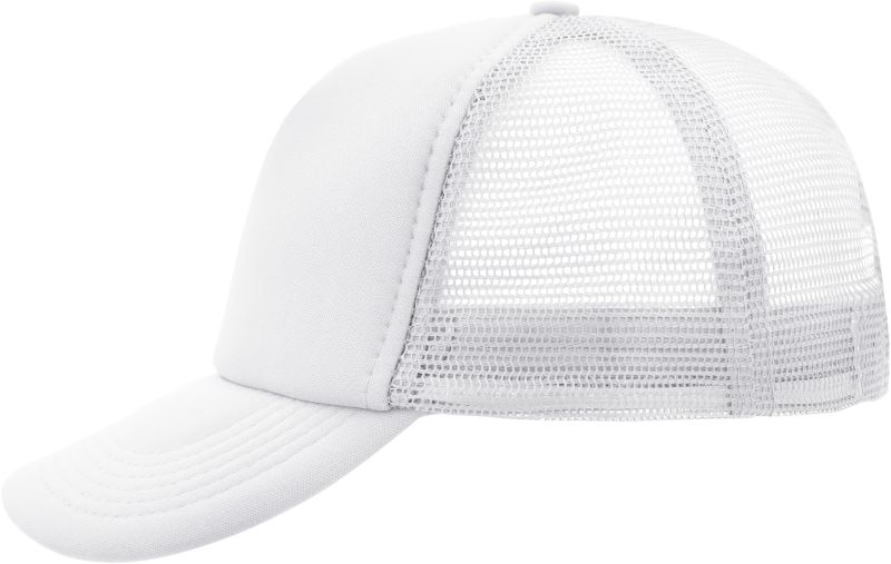 Levně 5 panelová polyesterová síťovaná kšiltovka - white