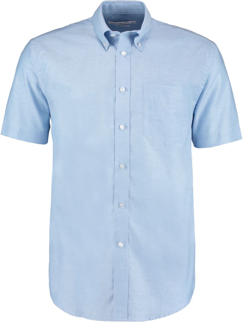 Levně Pracovní košile Oxford s krátkým rukávem - light blue