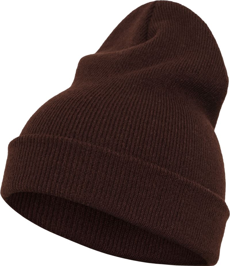Levně Dlouhá pletená čepice - brown