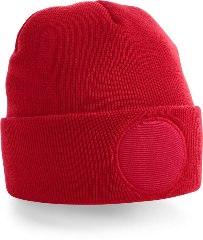 Levně Čepice s kruhovou nášivkou - classic red