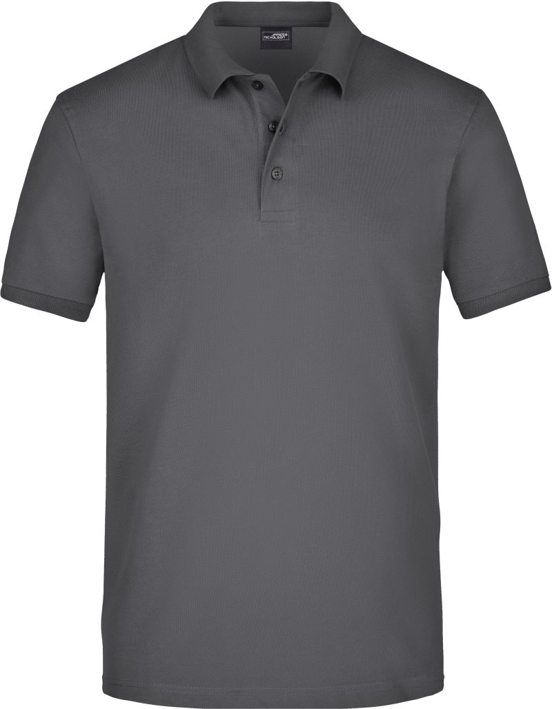 Levně Pánské elastické piqué polo - graphite