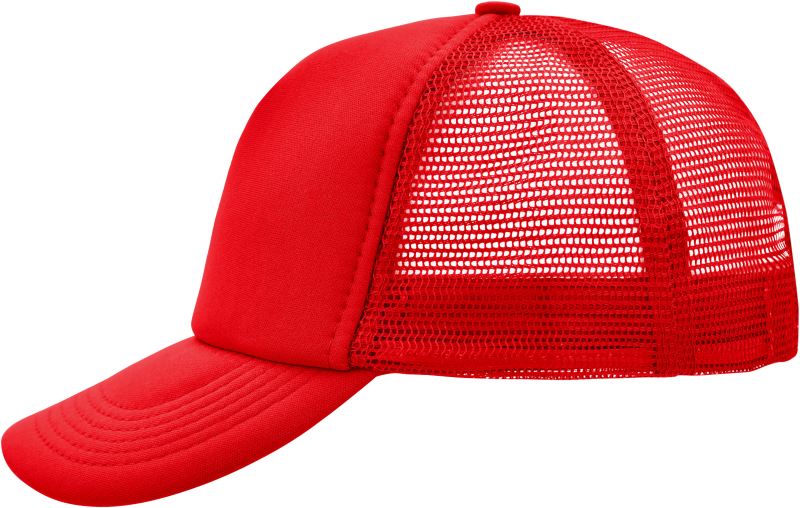 Levně 5 panelová polyesterová síťovaná kšiltovka - red