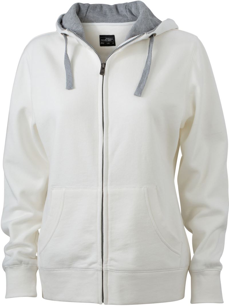 Levně Dámská mikina s kapucí "Lifestyle" - off white/grey heather