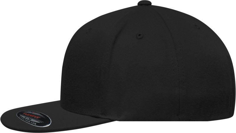 Levně 6 panelová Flexfit® kšiltovka s plochým kšiltem - black