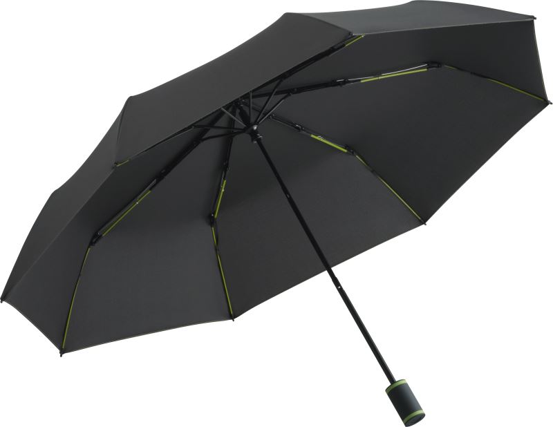 Levně Skládací deštník "Mini Style" - black/lime
