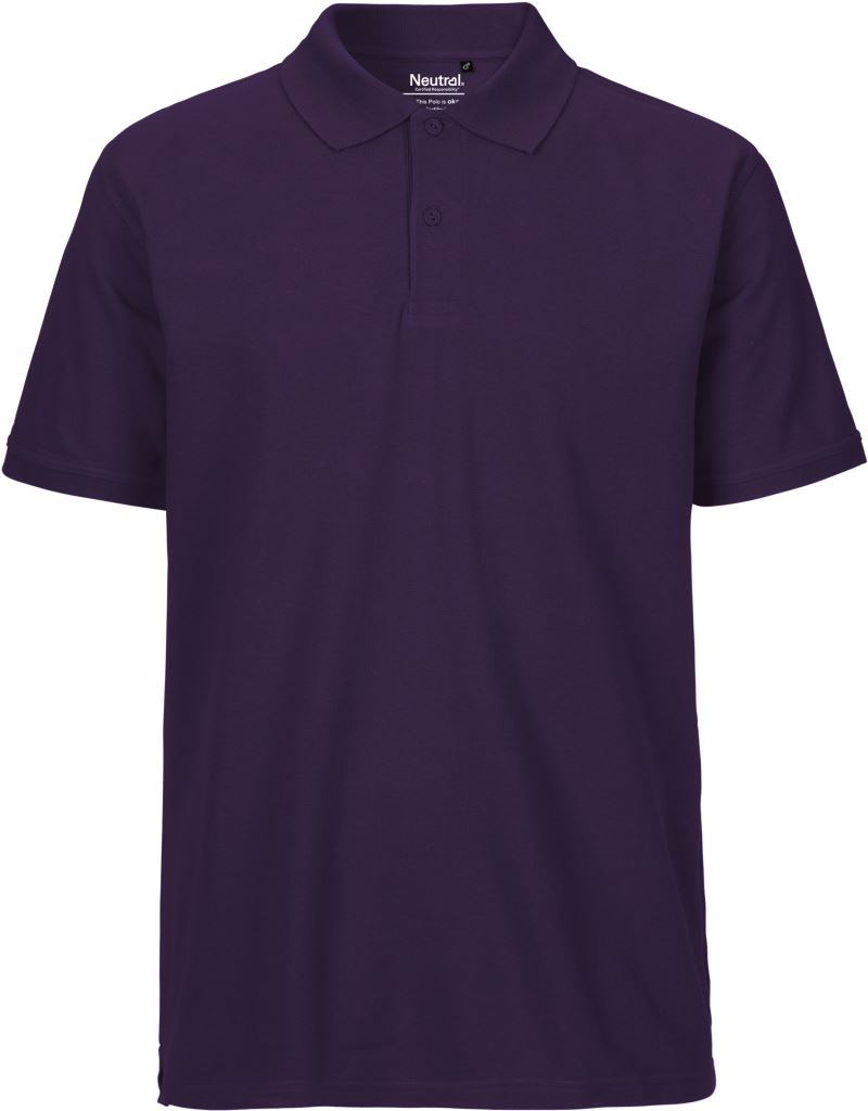 Levně Pánské piqué polo z bio bavlny - purple