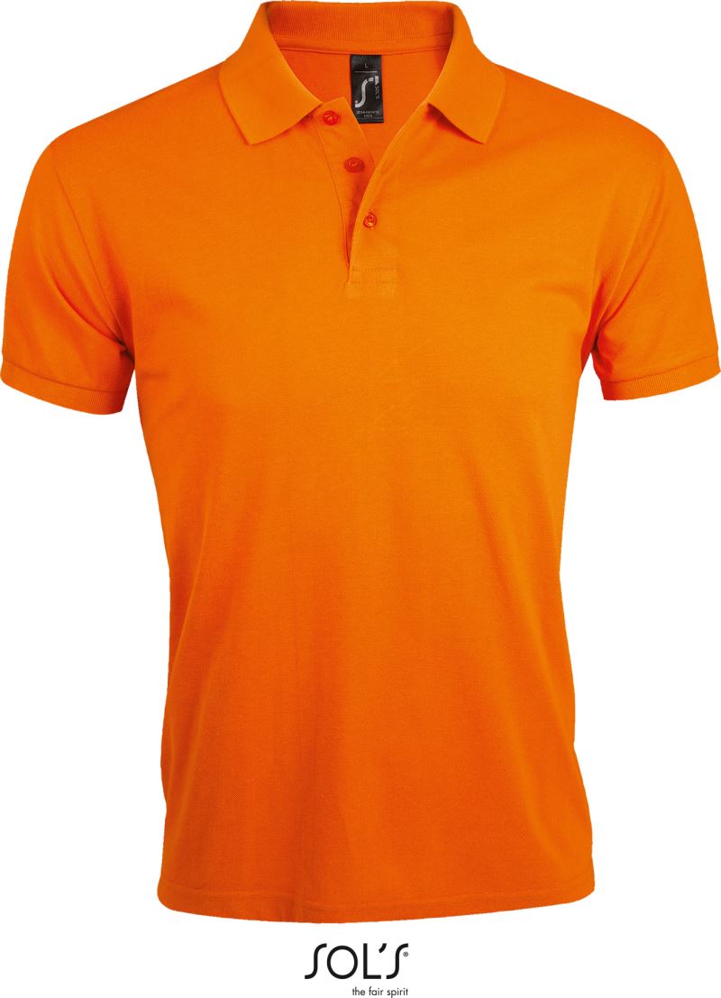 Levně Pánské piqué polo z těžké bavlny - orange