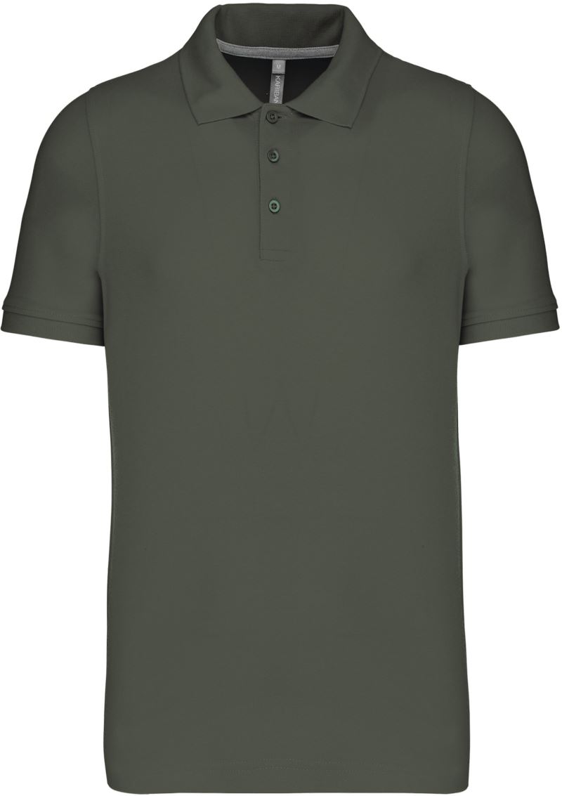 Pánské piqué polo - dark khaki