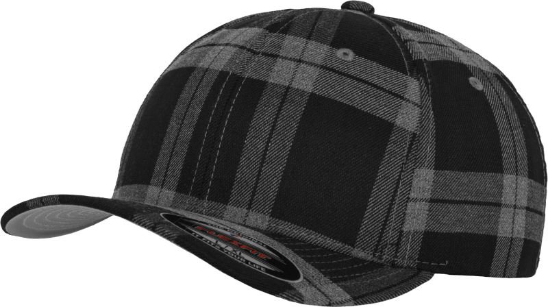 Levně 6 panelová kšiltovka "Tartan Plaid" - black/grey