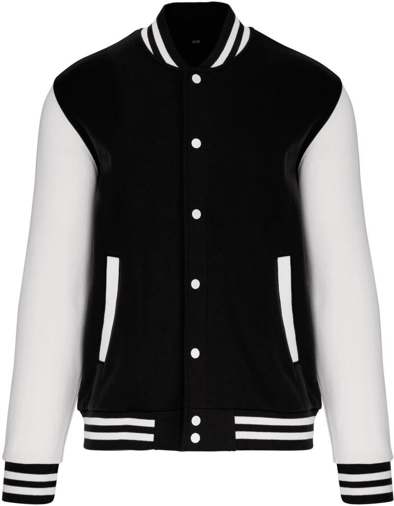 Levně Unisex college bunda "Teddy" - black/white