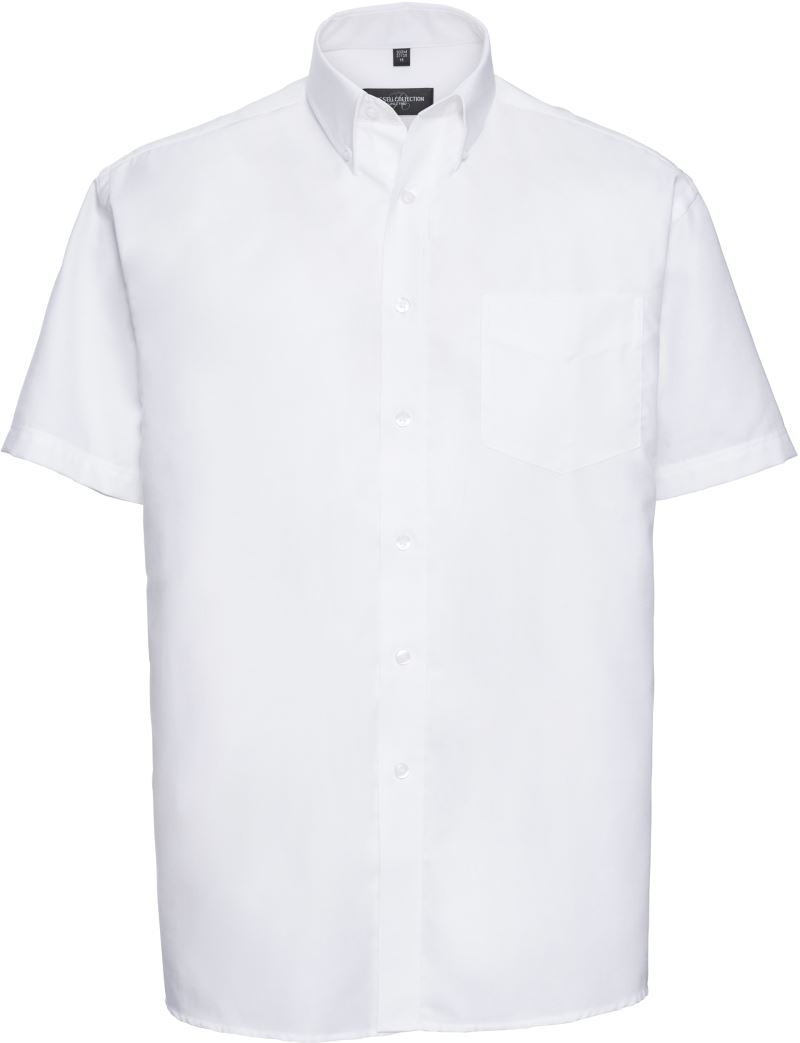 Levně Košile Oxford s krátkým rukávem - white