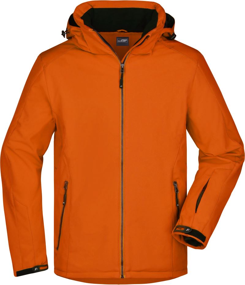 Levně Pánská 3-vrstvá zimní sportovní softshellová bunda - dark orange