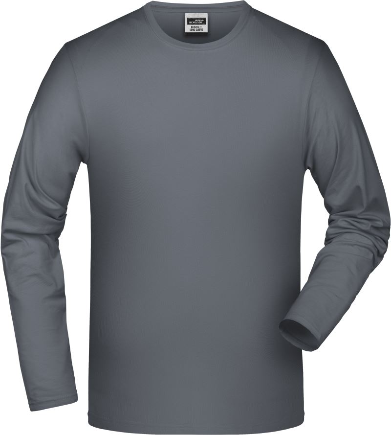 Levně Elastické tričko s dlouhým rukávem - mid grey