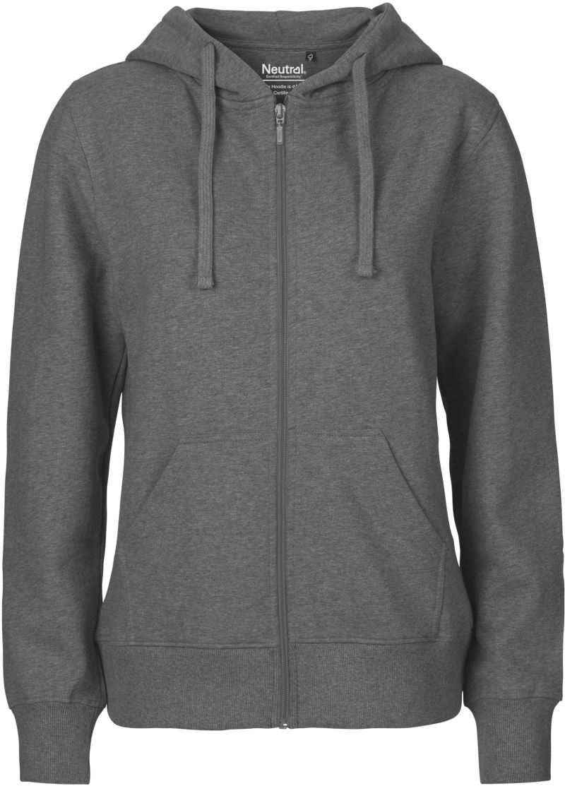 Levně Dámská mikina s kapucí z bio bavlny - dark heather