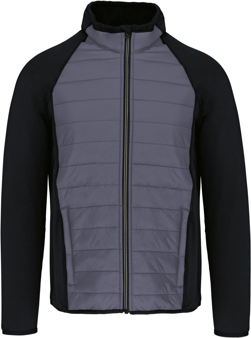 Levně Sportovní hybridní strečová bunda - sporty grey/black