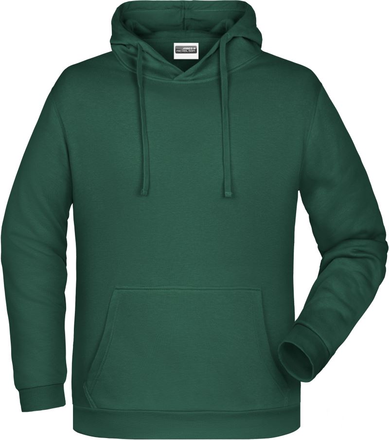 Levně Pánská mikina s kapucí - dark green
