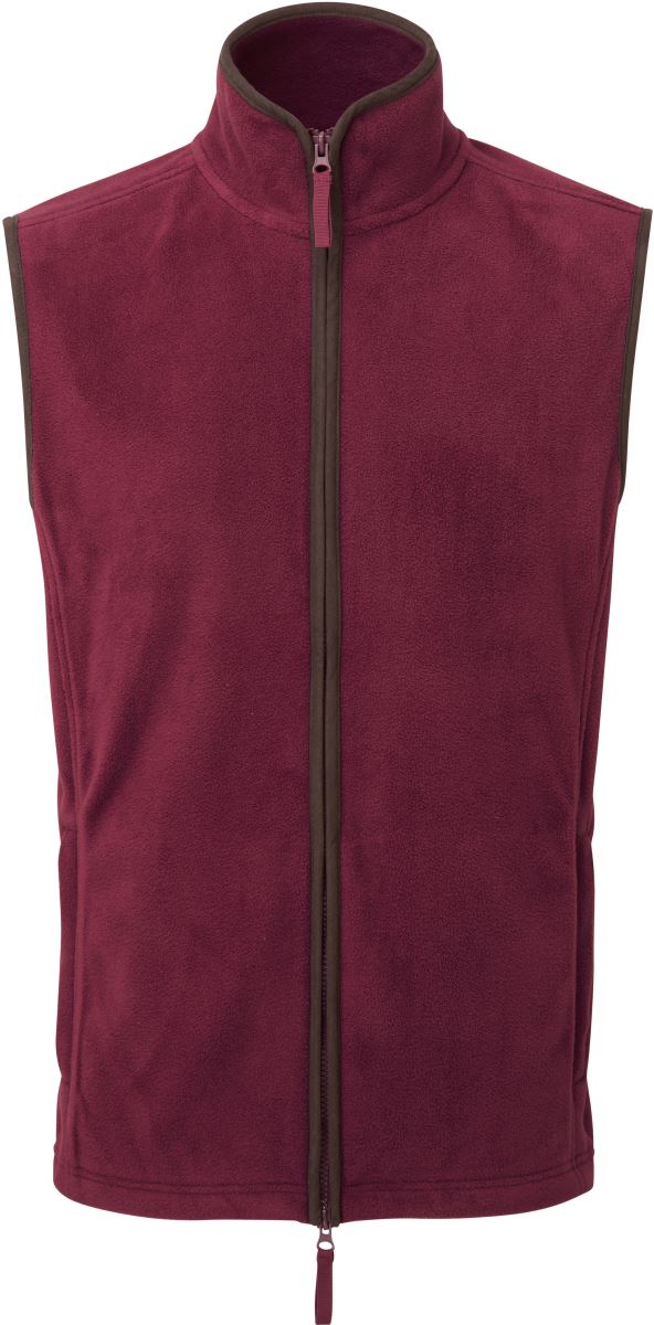 Levně Pánská fleecová vesta "Artisan" - burgundy/brown