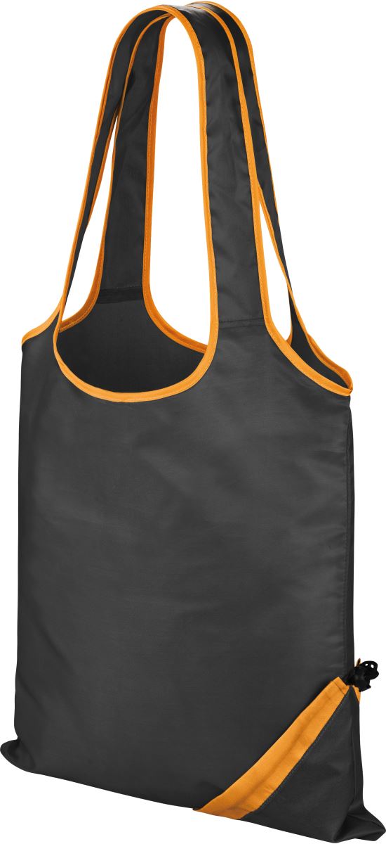 Kompaktní nákupní taška - black/orange