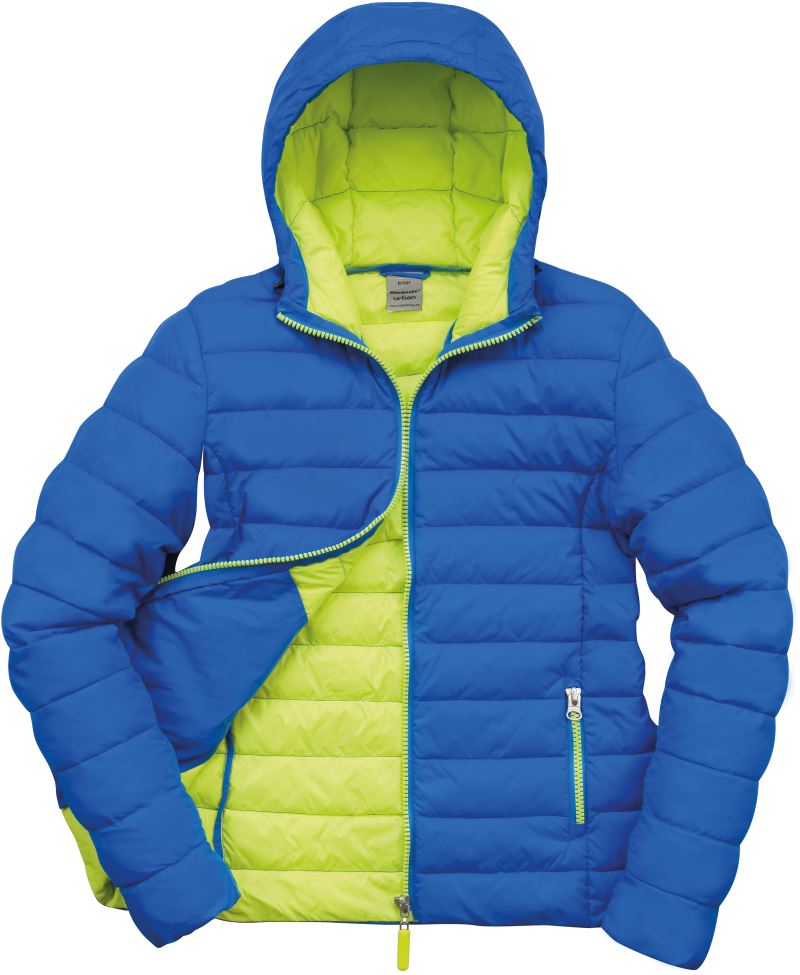 Levně Dámská prošívaná bunda "SnowBird" - ocean blue/lime