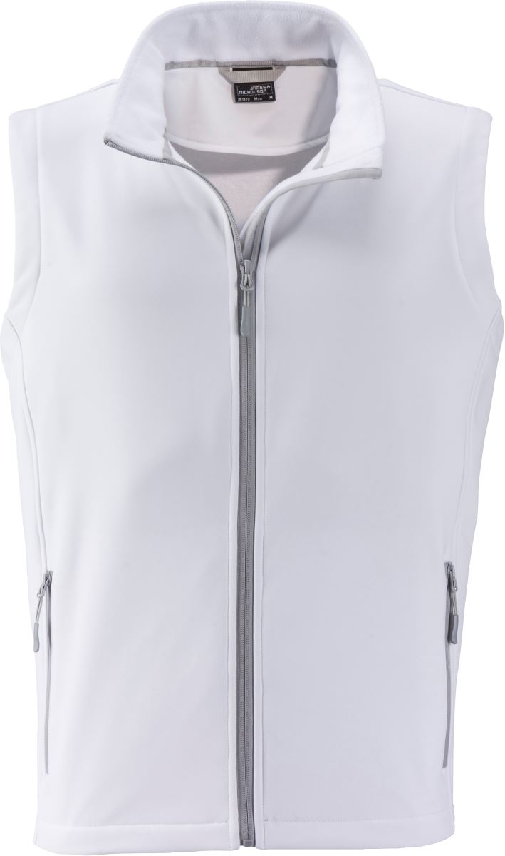 Levně Pánská 2-vrstvá promo softshellová vesta - white/white