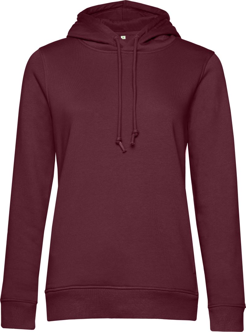 Levně Dámská mikina s kapucí - burgundy