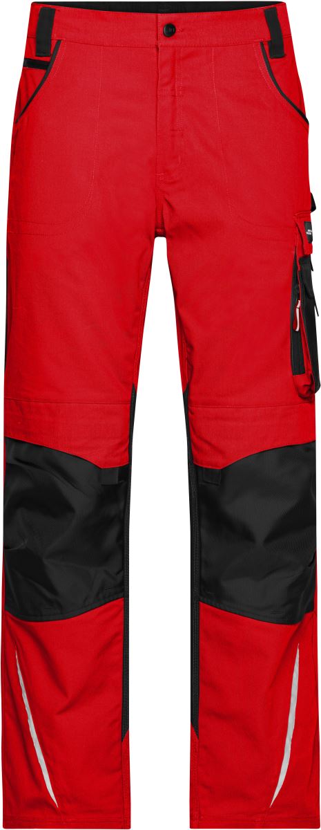 Levně Pracovní kalhoty - Strong - red/black