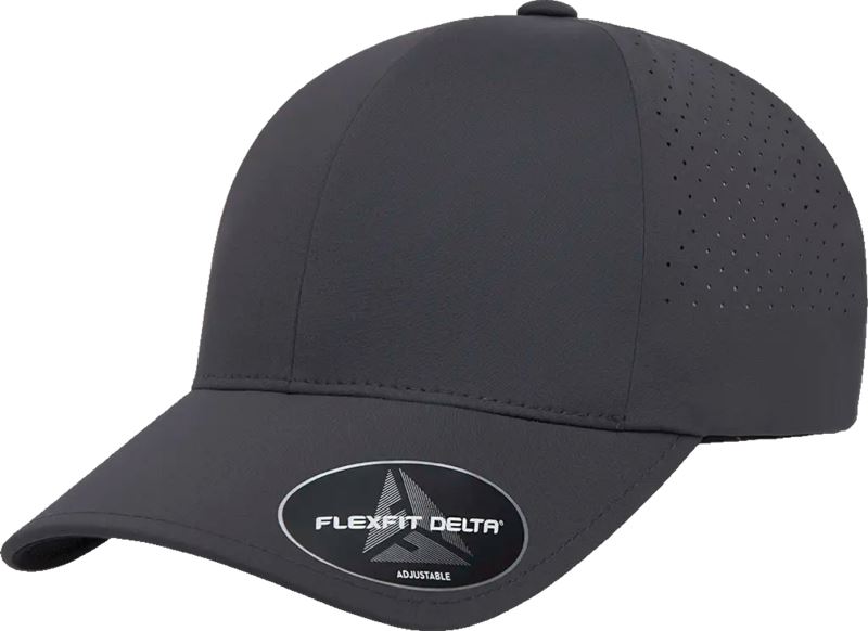 Levně 6 panelová laser cut kšiltova "Delta" - dark grey