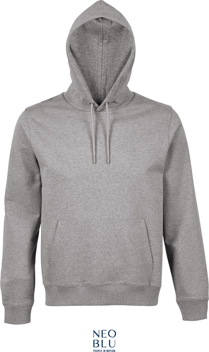 Levně Pánská mikina s kapucí - grey melange