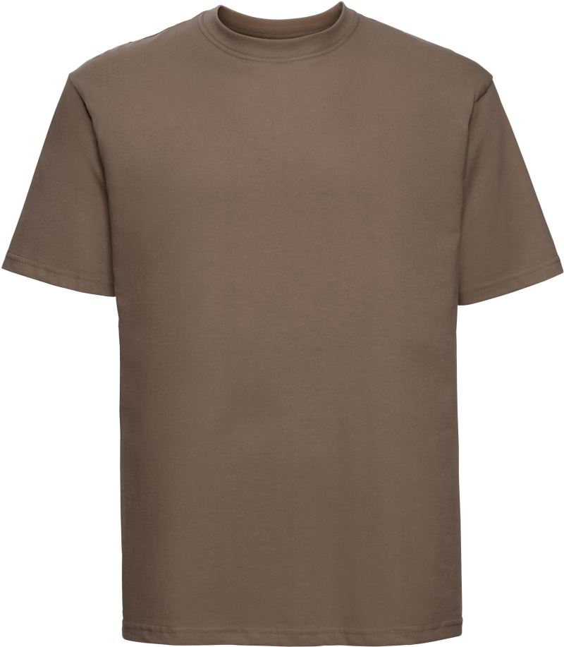 Levně Tričko z těžké bavlny "Authentic" - mocha