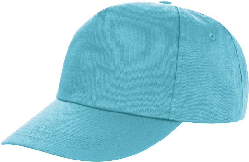 Levně 5 panelová polyesterová kšiltovka - aqua