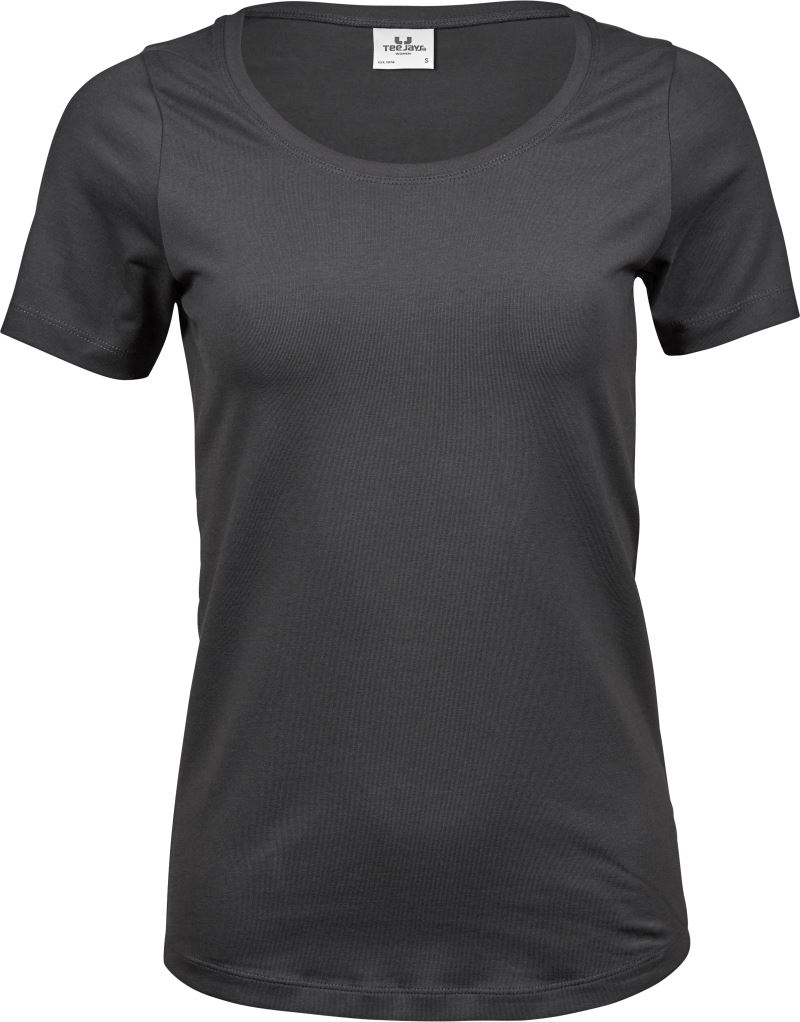 Levně Dámské elastické tričko - dark grey