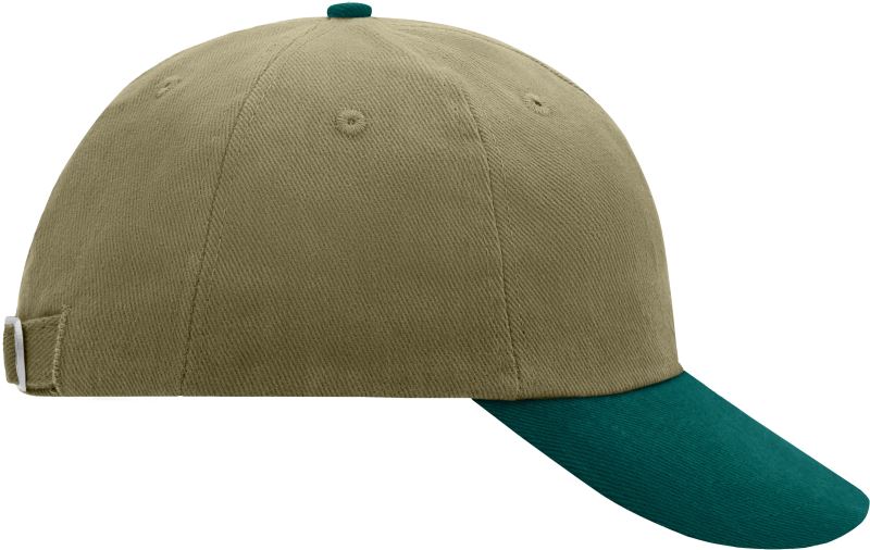 Levně 6 panelová raver kšiltovka - beige/dark green