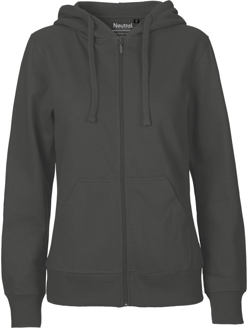Levně Dámská mikina s kapucí z bio bavlny - charcoal