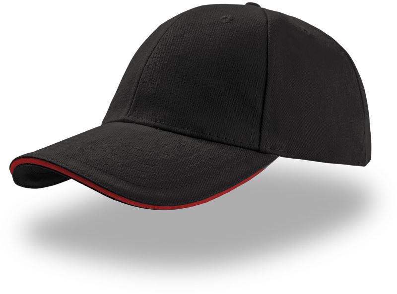 Levně 6 panelová kšiltovka "Liberty Sandwich" - black/red